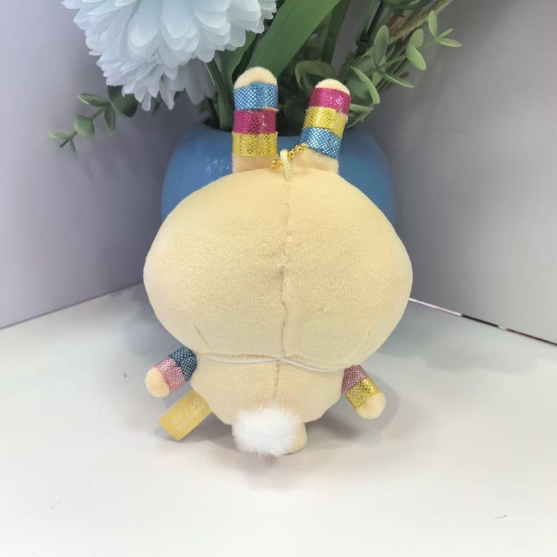 Chiikawa Glow-in-the-Dark Usagi Halo Plush Keychain - Cute Backpack Accessory Gift for Girls