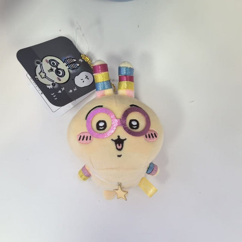 Chiikawa Glow-in-the-Dark Usagi Halo Plush Keychain - Cute Backpack Accessory Gift for Girls