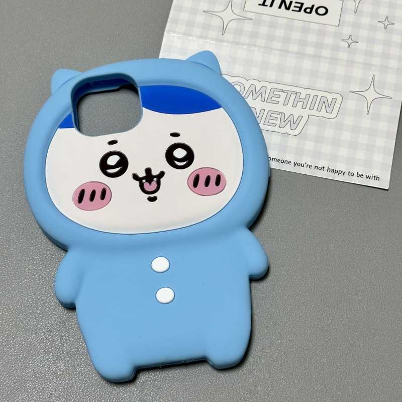3D Ear Strap Usagi Hachiware Silicone Case for iPhone 15, 14, 13, 12, 11 – Cute Bunny Design