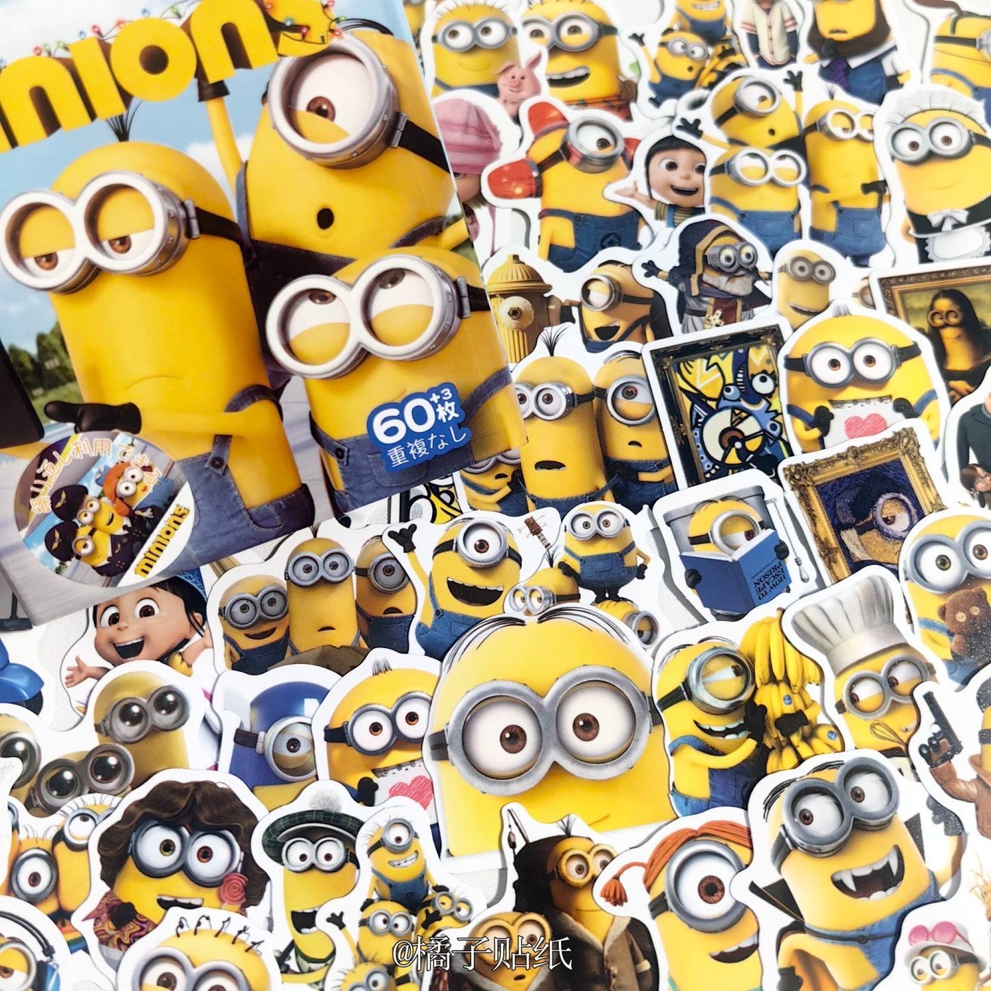 2025 New 63pcs Cute Minion Stickers  (Free Shipping Over $18)