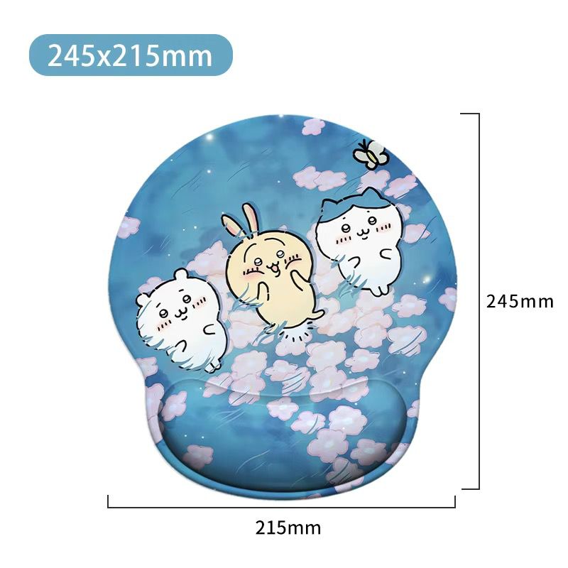 Adorable Cartoon Wrist Rest Mouse Pad - Cute Kawaii Design for Women, Ideal for Keyboard Tray & Mouse Pad