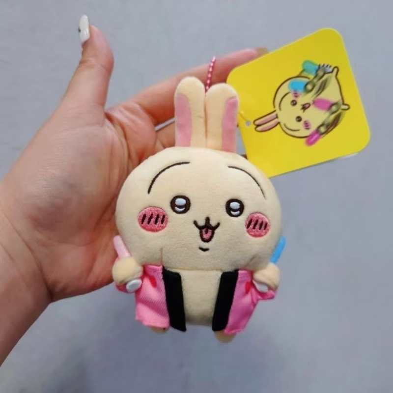 Llavero de porristas Usagi – Colgante de conejito de apoyo con atuendo rosa 