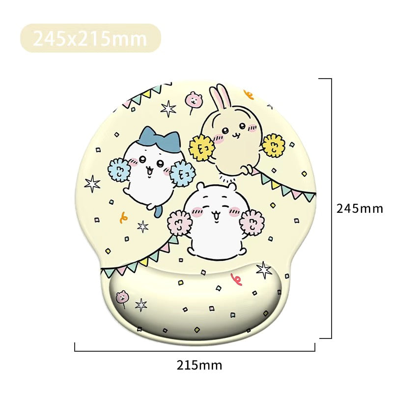 Adorable Cartoon Wrist Rest Mouse Pad - Cute Kawaii Design for Women, Ideal for Keyboard Tray & Mouse Pad