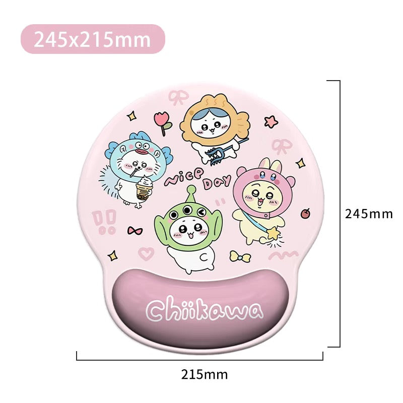 Adorable Cartoon Wrist Rest Mouse Pad - Cute Kawaii Design for Women, Ideal for Keyboard Tray & Mouse Pad