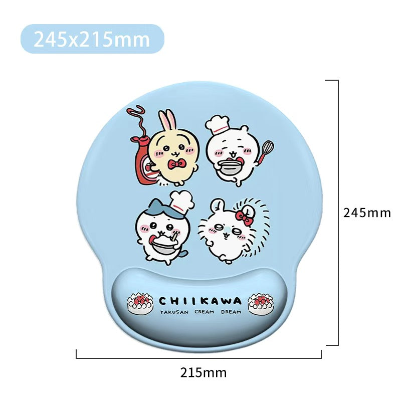 Adorable Cartoon Wrist Rest Mouse Pad - Cute Kawaii Design for Women, Ideal for Keyboard Tray & Mouse Pad