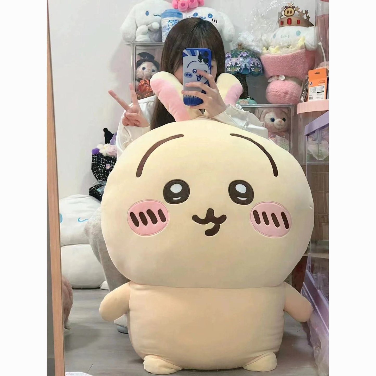 Chiikawa 80cm Large Plush Toy – Hachiware & Usagi Soft Cushion Pillow