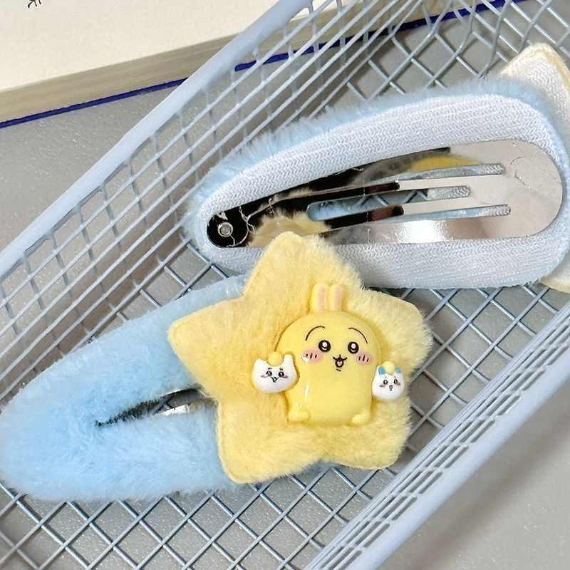 Chiikawa Hachiware Usagi Plush Hair Clip - Cute & Sweet BB Clip for Fringes and Baby Hairs