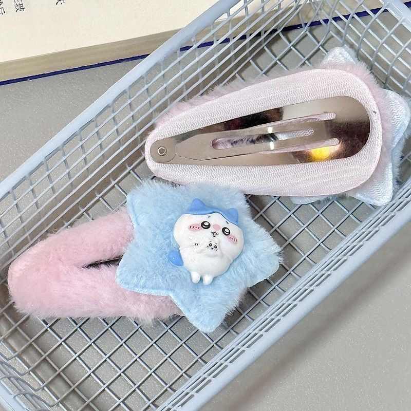 Chiikawa Hachiware Usagi Plush Hair Clip - Cute & Sweet BB Clip for Fringes and Baby Hairs