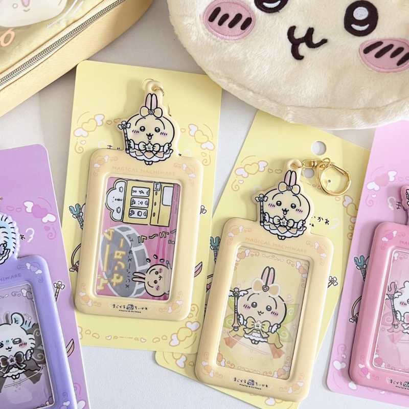 Chiikawa Magic Girl Card Holder - 3-inch Card Storage Case for Usachi & Hachi with Display Pendant