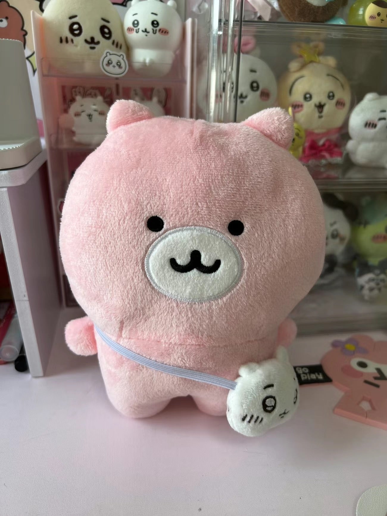 Chiikawa Pink Bear Plush Toy 20CM Cute Stuffed Figure