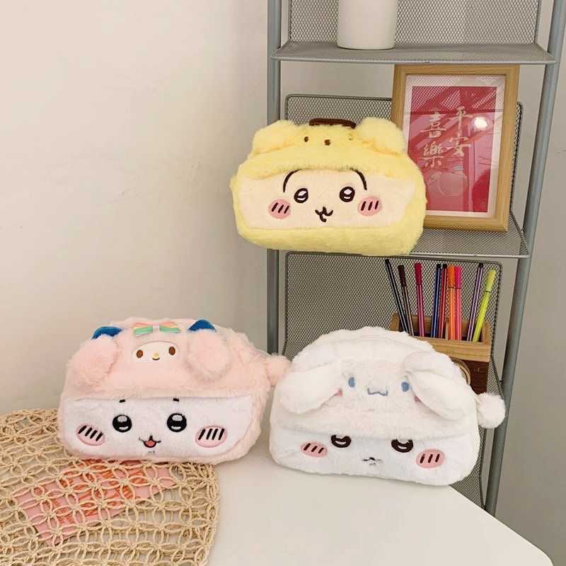 Chiikawa Plush Pencil Case - Cute Hachiware & Usagi | Large Capacity Stationery Bag(Free Shipping Over $18)