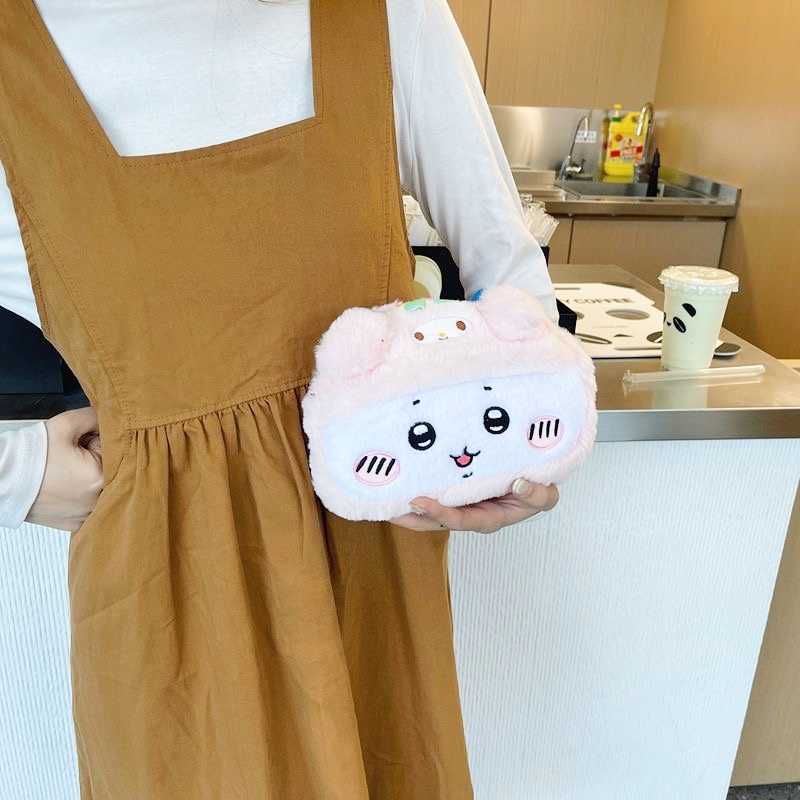 Chiikawa Plush Pencil Case - Cute Hachiware & Usagi | Large Capacity Stationery Bag(Free Shipping Over $18)