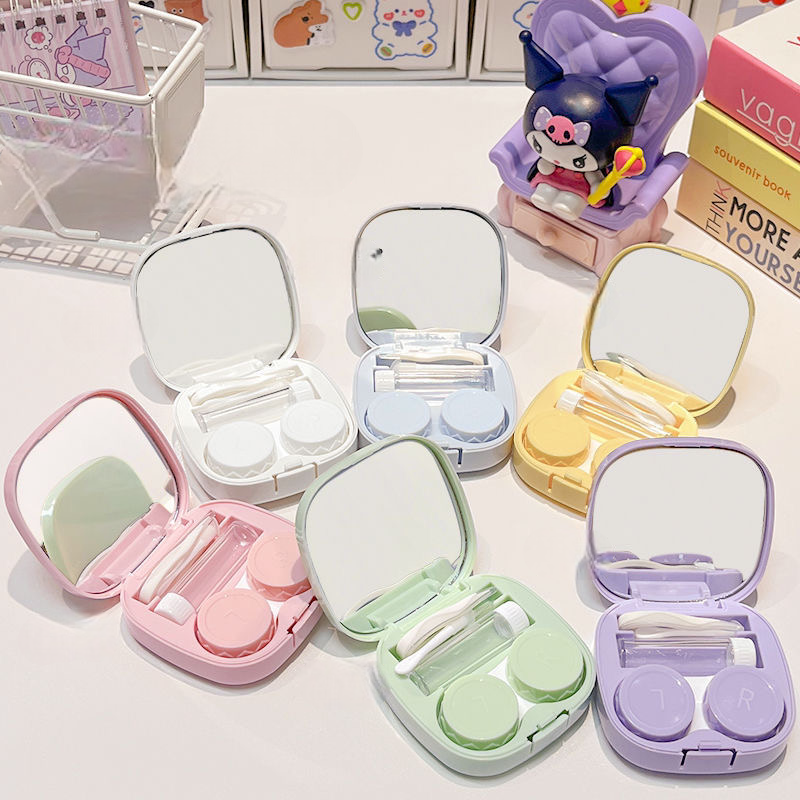 Creamy Chiikawa Usagi Hachiware Contact Lens Case – Portable & Cute Daily Lens Companion