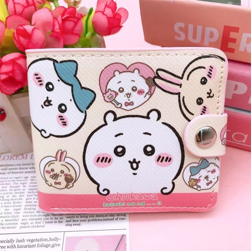 Cute Chiikawa Hachiware Usagi Short Wallet with Card Slots (Free Shipping Over $18)