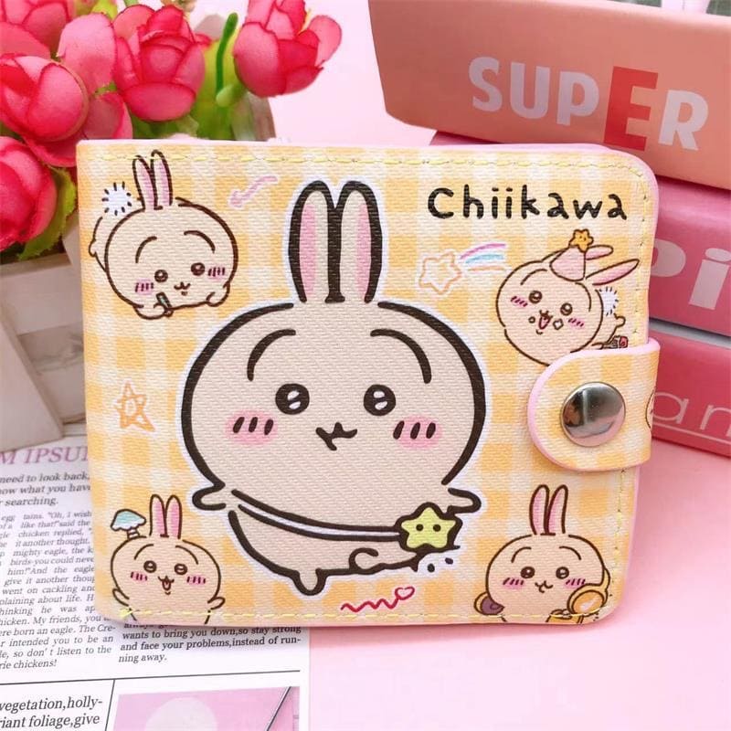 Cute Chiikawa Hachiware Usagi Short Wallet with Card Slots (Free Shipping Over $18)