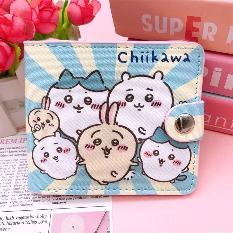 Cute Chiikawa Hachiware Usagi Short Wallet with Card Slots (Free Shipping Over $18)