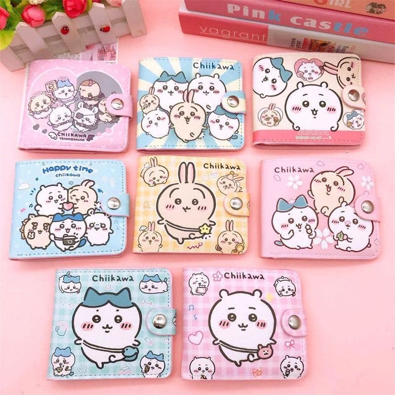 Cute Chiikawa Hachiware Usagi Short Wallet with Card Slots (Free Shipping Over $18)