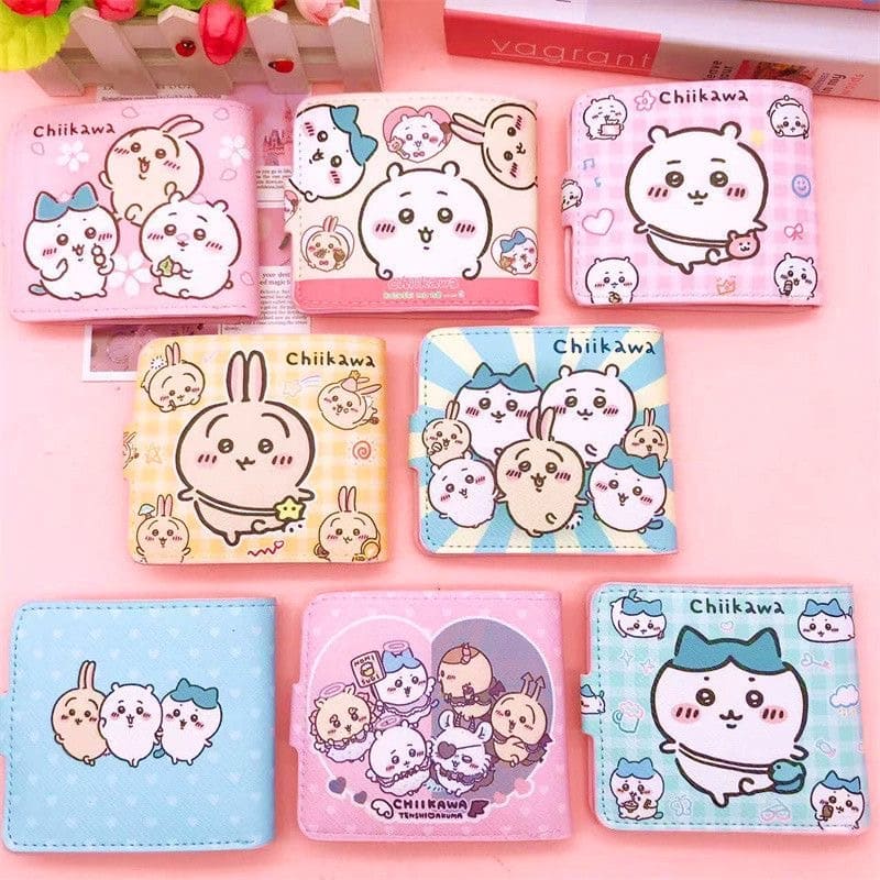 Cute Chiikawa Hachiware Usagi Short Wallet with Card Slots (Free Shipping Over $18)