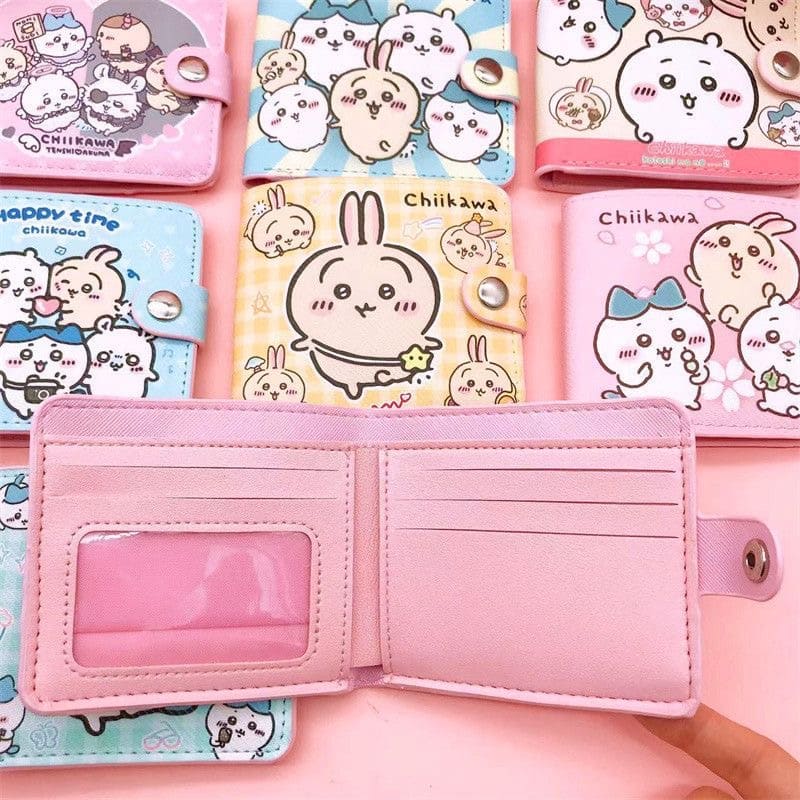 Cute Chiikawa Hachiware Usagi Short Wallet with Card Slots (Free Shipping Over $18)