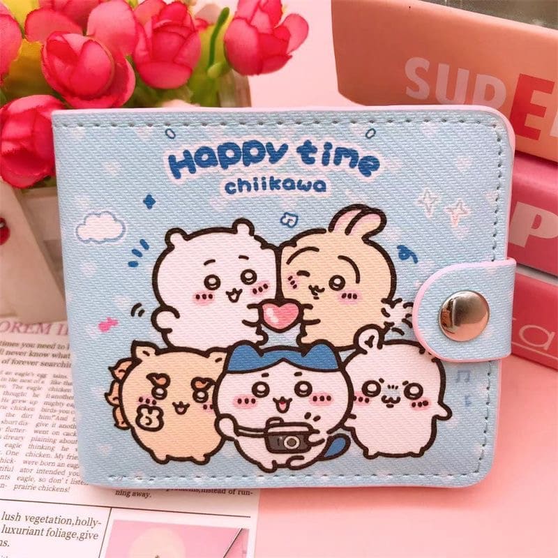 Cute Chiikawa Hachiware Usagi Short Wallet with Card Slots (Free Shipping Over $18)