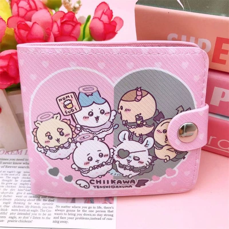 Cute Chiikawa Hachiware Usagi Short Wallet with Card Slots (Free Shipping Over $18)