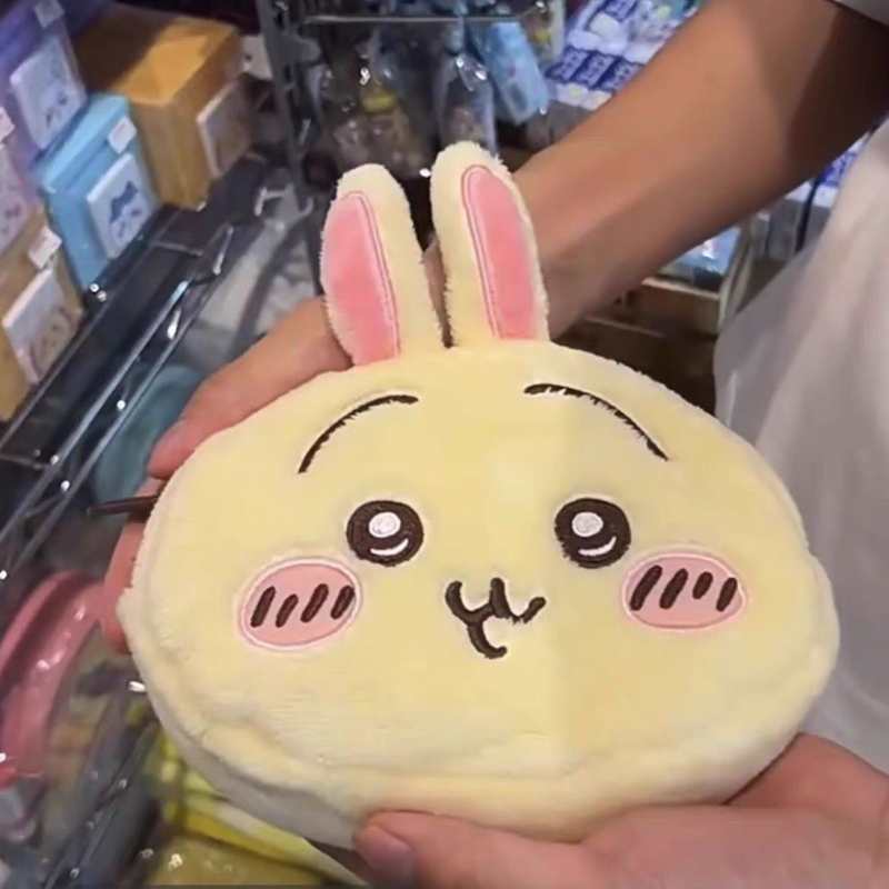 かわいい両面ハチワレ＆うさぎの小銭入れ｜かわいい動物ポーチ