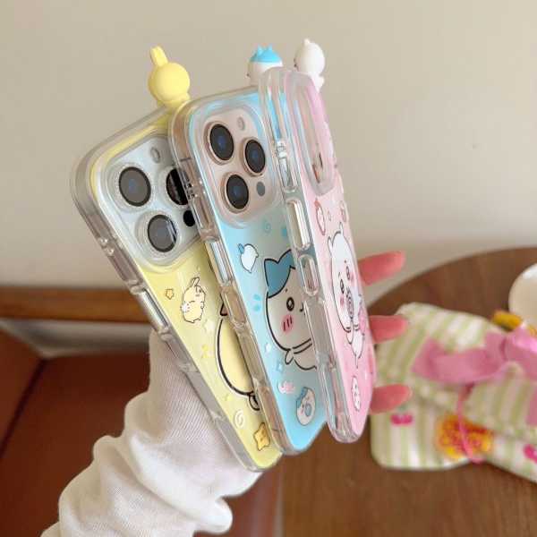 Chiikawa Usagi Hachiware 3D Figurine Soft Case for iPhone 14/13 Pro Max, iPhone 7 Plus - Apple 171615