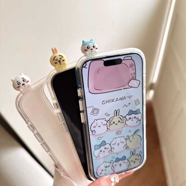 Chiikawa Usagi Hachiware 3D Figurine Soft Case for iPhone 14/13 Pro Max, iPhone 7 Plus - Apple 171615