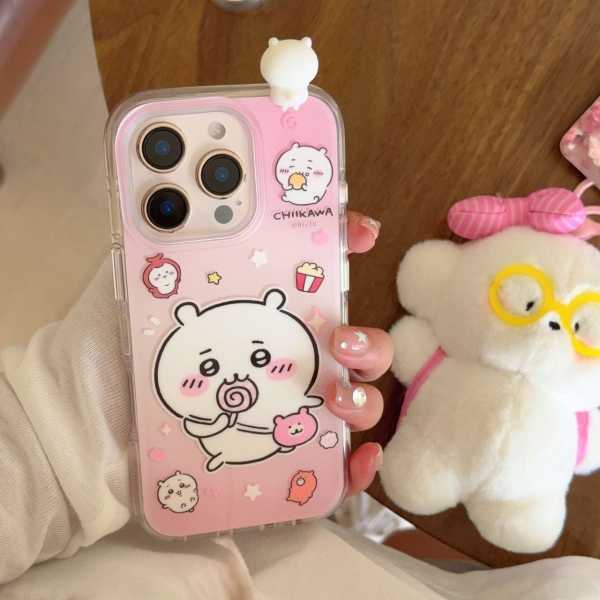 Chiikawa Usagi Hachiware 3D Figurine Soft Case for iPhone 14/13 Pro Max, iPhone 7 Plus - Apple 171615