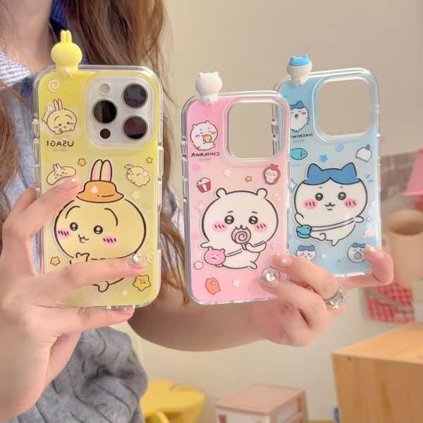 Chiikawa Usagi Hachiware 3D Figurine Soft Case for iPhone 14/13 Pro Max, iPhone 7 Plus - Apple 171615