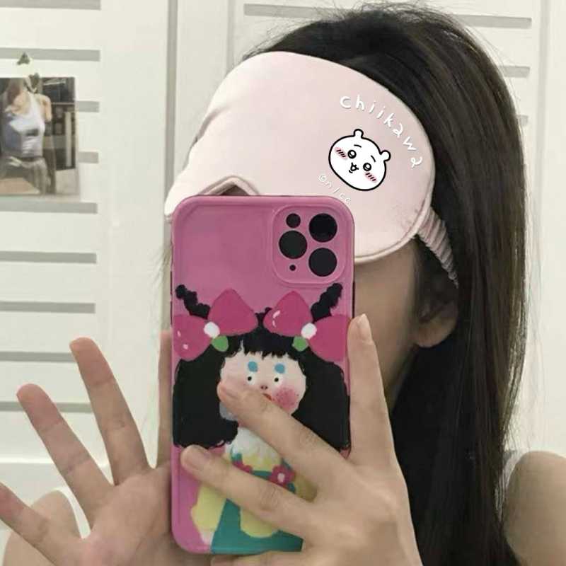 Chiikawa Usagi Hachiware Printed Sleep Mask - Cute Cartoon Light Blocking Eye Mask for Naps