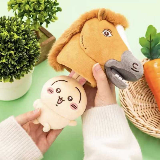Chiikawa Year of the Horse Usagi Plush Bag Charm – Cute Horse Head Stuffed Doll Pendant Gift