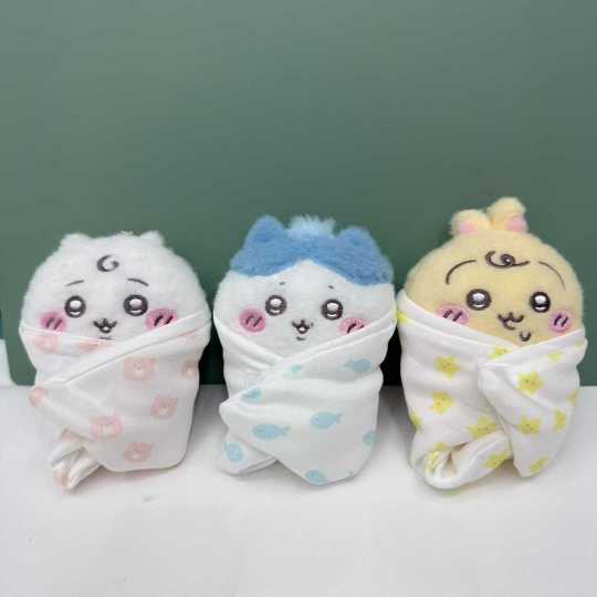 Chiikawa Baby Limited Swaddle Plush Bag Charm – Cute Stuffed Doll Pendant Gift