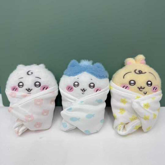 Chiikawa Baby Limited Swaddle Plush Bag Charm – Cute Stuffed Doll Pendant Gift