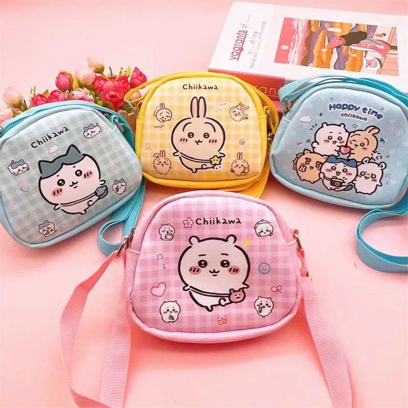 Chiikawa Cute Crossbody Bag – Usagi & Hachiware Cartoon Girls Shoulder Bag, Kawaii Kids Travel Mini Storage Bag