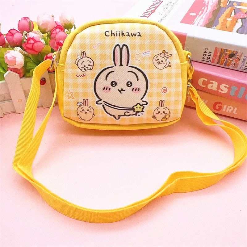 Chiikawa Cute Crossbody Bag – Usagi & Hachiware Cartoon Girls Shoulder Bag, Kawaii Kids Travel Mini Storage Bag