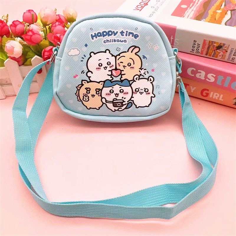 Chiikawa Cute Crossbody Bag – Usagi & Hachiware Cartoon Girls Shoulder Bag, Kawaii Kids Travel Mini Storage Bag