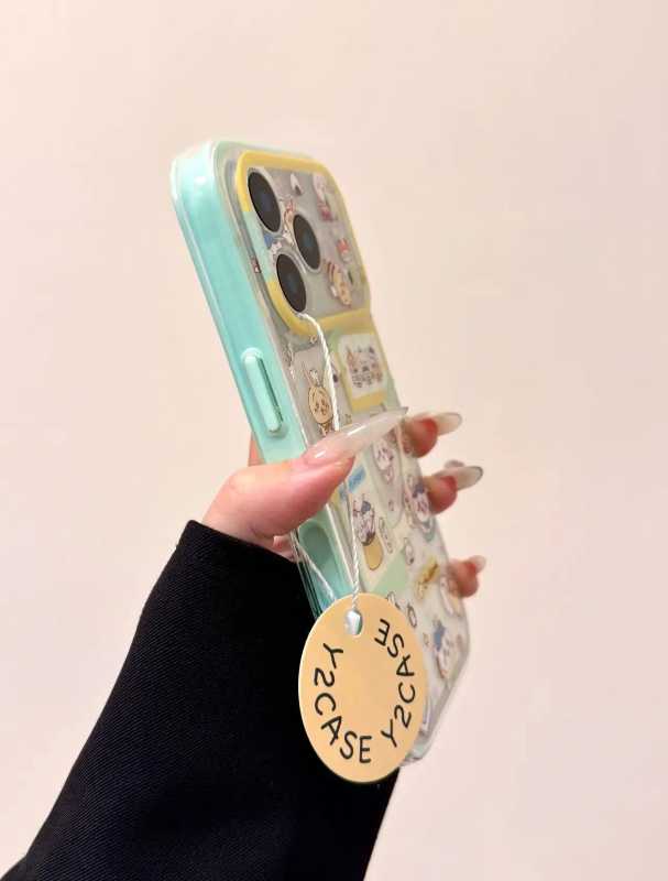 Chiikawa Usagi Hachiware Magnetic Stand iPhone Case – Foldable Kickstand Shockproof Cover for iPhone 17 / 16 / 15 / 14 Pro Max