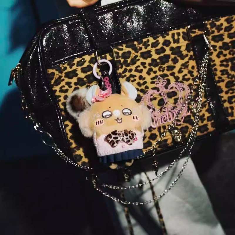 Chiikawa x 9090 Plush Keychain – Shibuya Style Cute Bag Charm, Kawaii Gyaru Plush Pendant