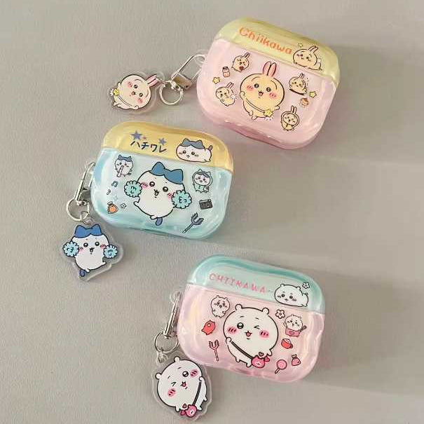 かわいい波型水玉模様のちいかわ Airpods Pro2/Airpods 1/2/3 プロテクター Airpods ケース