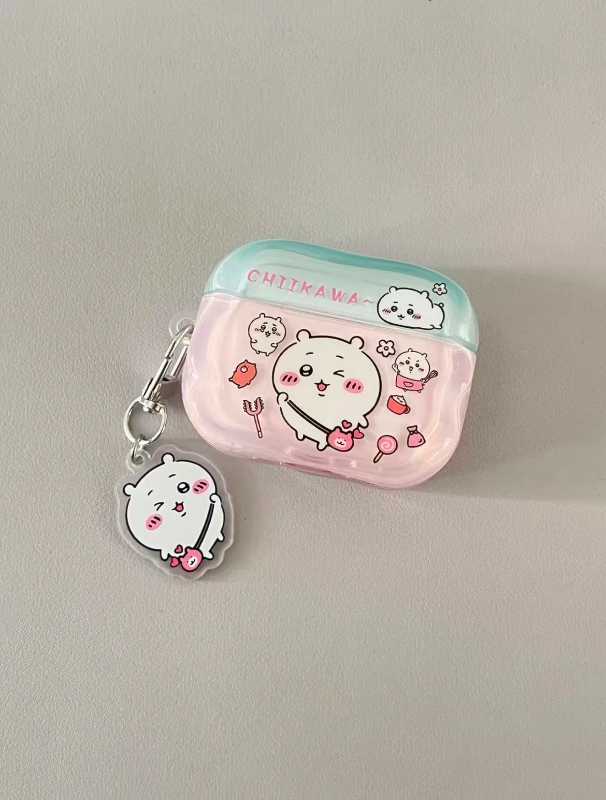 かわいい波型水玉模様のちいかわ Airpods Pro2/Airpods 1/2/3 プロテクター Airpods ケース