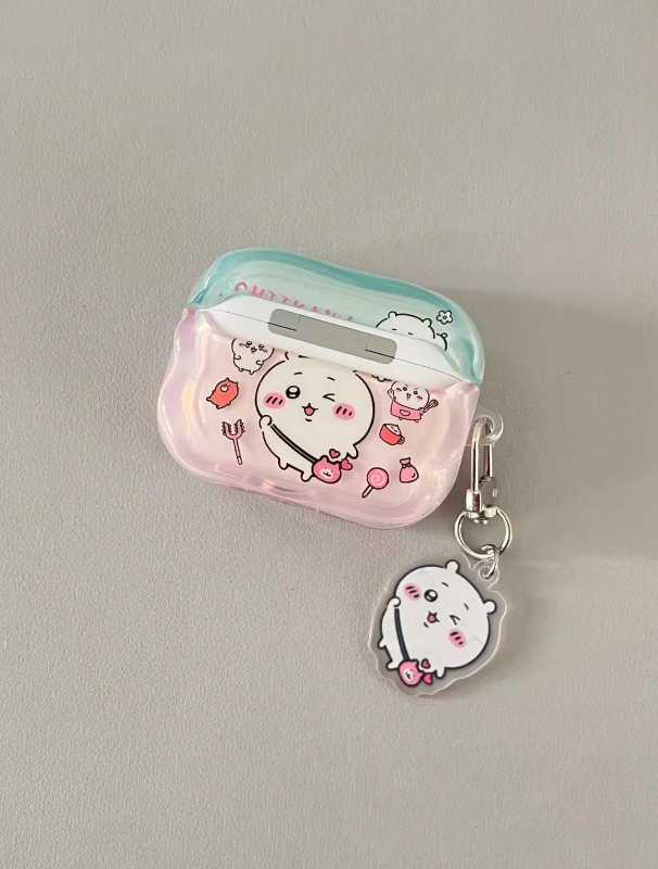 かわいい波型水玉模様のちいかわ Airpods Pro2/Airpods 1/2/3 プロテクター Airpods ケース