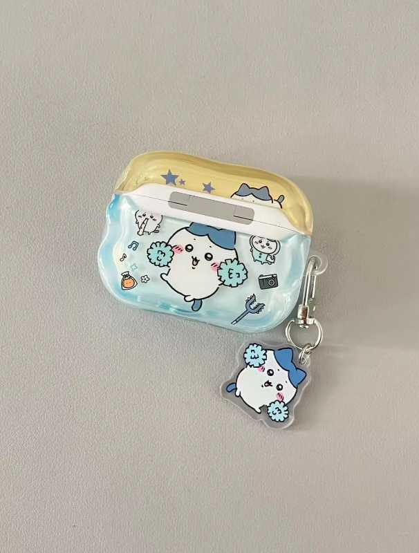 かわいい波型水玉模様のちいかわ Airpods Pro2/Airpods 1/2/3 プロテクター Airpods ケース