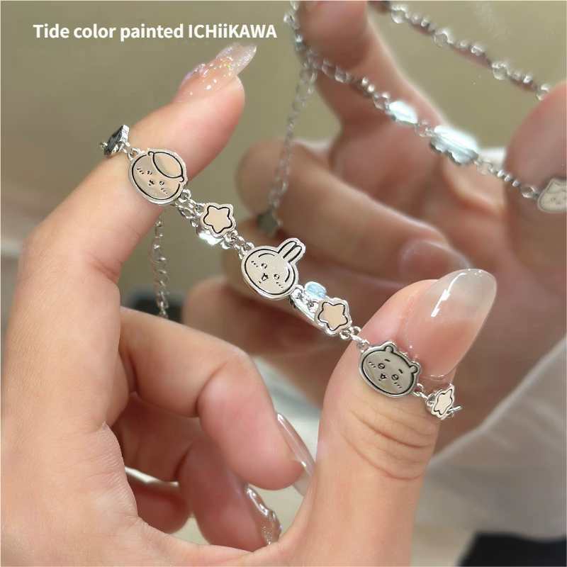 Official Chiikawa Bracelet – Usagi & Hachiware Cute Cartoon Charm Bracelet for Women, Kawaii Gift Jewelry