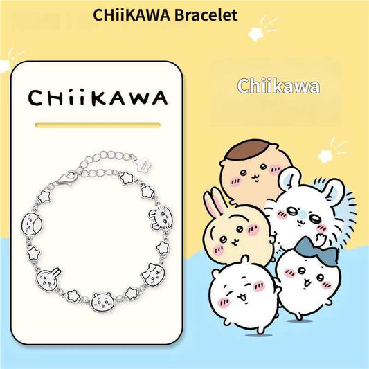 Official Chiikawa Bracelet – Usagi & Hachiware Cute Cartoon Charm Bracelet for Women, Kawaii Gift Jewelry