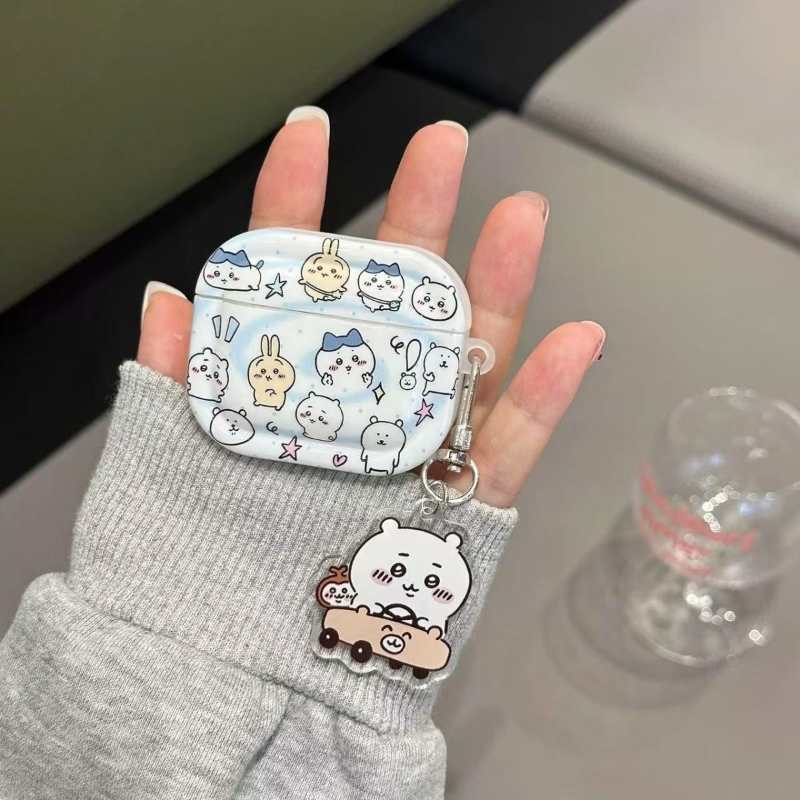 かわいい波型水玉模様のちいかわ Airpods Pro2/Airpods 1/2/3 プロテクター Airpods ケース