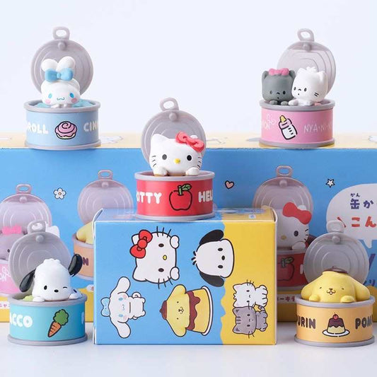 Sanrio Character Canned Blind Box – Hello Kitty, Cinnamoroll, Pochacco Collectible Toys