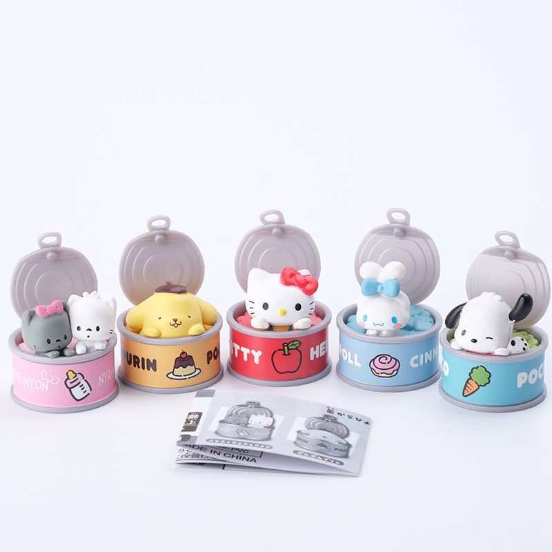 Sanrio Character Canned Blind Box – Hello Kitty, Cinnamoroll, Pochacco Collectible Toys