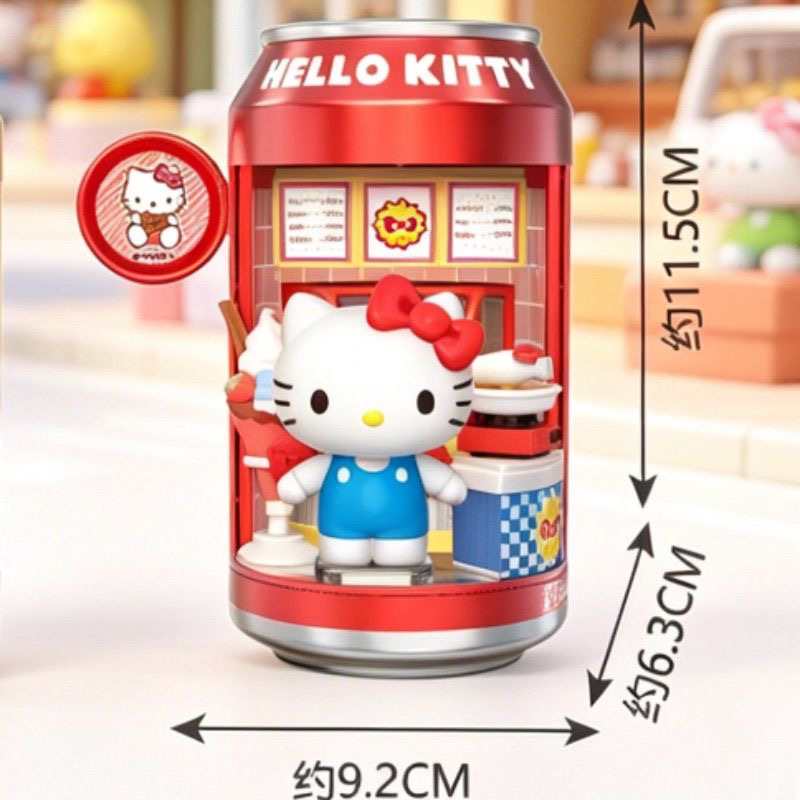 MINISO Official| Sanrio Family Mini Soda & Dessert Street Blind Box – Collectible Cute Toys