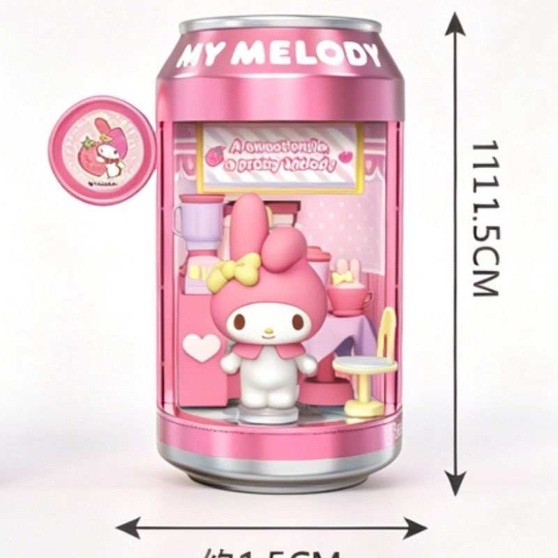 MINISO Official| Sanrio Family Mini Soda & Dessert Street Blind Box – Collectible Cute Toys